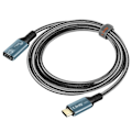 Miniatyrbild 1 av 2: USB-C-kabel - LinQ - Snabbladdning - 2m - Grå / Svart