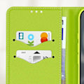 Miniatyrbild 3 av 6: Etui för iPhone 16 Plånbok Läder Saffiano Fancy Mörkblå Blå