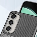 Miniatyrbillede 3 af 6: Blødt etui - AVIZAR - Samsung Galaxy S23 FE - stribet design - skridsikker - Sort Svart