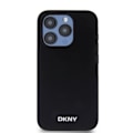 Miniatyrbild 1 av 6: Elegant iPhone 15 Pro MagSafe-fodral med DKNY-metallogo i svart Svart
