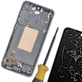 Miniatyrbild 4 av 4: Skärm för Samsung S24 FE LCD + Taktile Glas + Original Samsung Chassi Svart Svart