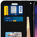 Miniatyrbillede 4 af 4: Smartphone-cover - Samsung - Galaxy A6 - Øko-læder - Sort - Støttefunktion Svart