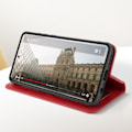 Pikkukuva 3 / 5: Kotelo Motorola Moto G84 Wallet Checkerboard Pattern Geo Collection Red Röd