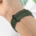 Miniatyrbillede 3 af 5: AVIZAR armbånd til Xiaomi Redmi Watch 2 Lite i grøn silikone med hævede kanter og justerbar rem Grön