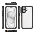 Miniatyrbillede 2 af 5: Coque 360° Foran Bagpå til iPhone 16 Plus IP68 Ultra Forstærket Eiger Transparent Vit