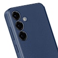 Miniatyrbillede 3 af 6: Lederetui til Galaxy S25 med vindue til visning og kortlomme i natteblå Blå
