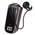 Miniatyrbillede 2 af 5: Bluetooth Øreprop Clip Retrækbar Kable Autonomi 20t LED Skærm LinQ Sort Svart