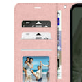 Miniatyrbillede 3 af 5: Etui til Google Pixel 8 Wallet Stand Funktion med håndledsrem Mayaxess Pink Champagne