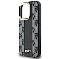 Miniatyrbild 6 av 6: IPhone 16 Pro-fodral - DKNY läder hårdskal rutmönster Magsafe (DKHMP16LPCPVSLK) - Noir svart