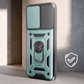 Miniatyrbillede 3 af 6: Taske til Oppo A58 - AVIZAR - Bleggrøn - Skydekameracover - Støttering Grön