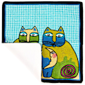 Miniatyrbild 4 av 4: Set med 2 Kuddöverdrag 45x45 cm Broderade Art Solaris Flerfärgad