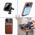 Pikkukuva 3 / 5: MagSafe kotelo iPhone 15 Plus -puhelimelle - AVIZAR - Vaaleanpunainen Chrome Contour - Silikoni - Kameran suojaus Rosa