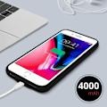 Miniatyrbillede 4 af 4: Etui med integreret batteri - AKASHI - iPhone 6/6S/7/8 Plus - 4000mAh - Stødsikker - Sort Svart