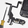 Pikkukuva 4 / 4: Latausliitin - AVIZAR - iPhone 14 Pro - Lightning-portti - Mikrofoni - Hopea Grå