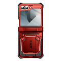 Miniatyrbillede 2 af 6: Carbon Case til Samsung Z Flip 6 Fuld beskyttelse Stødsikker I-Blason Red Röd