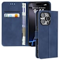 Pikkukuva 1 / 6: Kotelo iPhone 16 Prolle Flip Wallet -videotuki Midnight Blue Blå