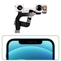 Pikkukuva 3 / 4: Etukamera iPhone 12:lle ja 12 Prolle - AVIZAR - Musta Selfie Sensor