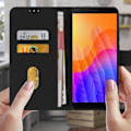 Miniatyrbillede 3 af 4: Étui Folio - AVIZAR - Huawei Y5p - Silikone gel - Magnetisk - Sort Svart