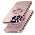 Miniatyrbillede 2 af 5: Glam Series Cover til iPhone 16 Pro Max Stødsikker Pink - AVIZAR - Halvstiv - Syntetisk - Glat Rosa