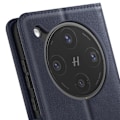 Miniatyrbild 3 av 5: Fodral för Oppo Find X8 Pro Fällbart Plånbok och Videostöd Blå Natt Blå