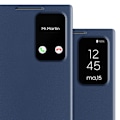 Pikkukuva 5 / 6: Nahkakotelo Galaxy S22 Ultra Näyttöikkuna Korttipidike Sininen Yö Blå