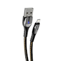 Pikkukuva 2 / 4: iPhone Lightning kaapeli 1,2m 5A 20W pikalataus Kirkas latauksen ilmaisin LinQ Musta