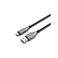 Pikkukuva 1 / 5: USB-C -kaapeli USB-sarjaan, suojattu, lataus 60W ja synkronointi 480 Mbps, 50 cm, CYGNETT, musta Svart
