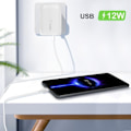 Pikkukuva 4 / 5: Verkkolaturi 37W USB-C 3.0 25W + USB 12W Pikalataus Kompakti Belkin White Vit
