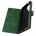 Miniatyrbillede 1 af 6: Etui til Samsung S24 Ultra - AVIZAR - Wallet Flip Video Support - Grøn - Syntetisk - Flap Grön