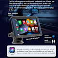 Miniatyrbild 6 av 6: 7" Taktile CarPlay Skärm Ansluten Wi-Fi med GPS / Android Auto / MP5 Spelare Svart