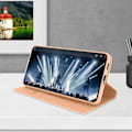 Miniatyrbillede 3 af 4: Étui Porte-kort - Dux Ducis - Samsung Galaxy S21 Plus - Øko-læder - Video-støtte - Magnetisk klap Rosa