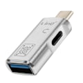 Miniatyrbillede 1 af 5: USB OTG-adapter og USB C til USB C Hurtig Dataoverførsel LinQ Sølv