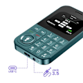Miniatyrbillede 3 af 6: Mobiltelefon med knapper 2,01 tommer Skærm Dobbelt SIM Curve Style Mørkegrøn