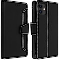 Miniatyrbillede 1 af 4: Hus - AVIZAR - iPhone 11 - Folio Tegnebog Etui - Øko-læder - Sort - Støttefunktion Svart