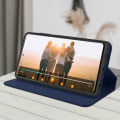 Miniatyrbild 3 av 4: Hus - Xiaomi - Redmi Note 10 / Note 10s - Ekologisk läder - Videostöd - Kortficka mörknatt Midnattsblå