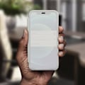 Pikkukuva 4 / 4: iPhone 12 Mini - Peilimuotoilu - Hopea Harmaa - Pehmeä - Läpinäkyvä Kannatin - Video Tuki Silvergrå