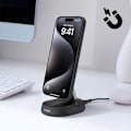 Miniatyrbild 3 av 6: Induktionsladdare - BELKIN - BoostCharge Pro - 15W - Fällbart stativ - Qi2 Svart