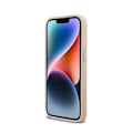 Miniatyrbild 5 av 6: DKNY Monomönster i rutigt läder och tryckta ränder - iPhone 14 Pro-fodral (rosa)