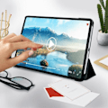 Miniatyrbillede 3 af 4: Etui - AVIZAR - iPad Pro 11 2020 - Øko-læder - Videostativ - Tyndt design - Sort Svart