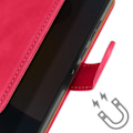 Pikkukuva 4 / 5: Kotelo Motorola Edge 50 Fusionille - AVIZAR - Vakaa videotelineen lompakko - Fuchsia Rosa