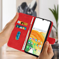 Pikkukuva 3 / 5: Kansi - AVIZAR - Samsung Galaxy A33 5G - Punainen - Jalustatoiminto - Chesterfield Folio Röd