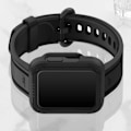Miniatyrbillede 4 af 5: AVIZAR armbånd til Xiaomi Redmi Watch 2 Lite i sort silikone med hævede kanter og justerbar rem Svart