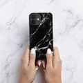 Miniatyrbillede 6 af 6: Telefoncover - Crong - Marmor Case - Marmorimitations - Sort - Blød Sort