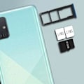 Pikkukuva 3 / 4: Korttilokero - Samsung - Galaxy A51 - 2x Nano SIM - Micro SD - Sininen Blå