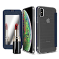 Miniatyrbillede 2 af 4: iPhone XS Max Cover - AVIZAR - Hard Folio - Ultratynd - Integreret spejl - Midnatsblå Midnattsblå