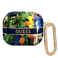 Miniatyrbillede 1 af 5: Coque til AirPods 3 med karabin - Floral Tropisk Design Guess Multi-farvet Flerfärgad