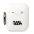 Miniatyrbillede 2 af 3: Coque silicone til AirPods 1/2 Karl Head 3D Luxe antichoc Karl Lagerfeld sort Svart
