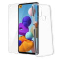 Miniatyrbild 2 av 4: Skyddsskal och film - Samsung - Galaxy A21s - Transparent - Flexibel - Hårdhet 9H Transparent