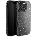 Miniatyrbillede 1 af 6: Glitrende Sort Stødsikkert Cover til iPhone 16 Pro Svart