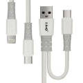 Miniatyrbild 1 av 5: Kabel USB-A / USB-C till USB-C och Lightning Power Delivery 60W 1,2 meter LinQ